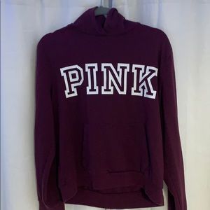 Thin burgundy hoodie, from Pink